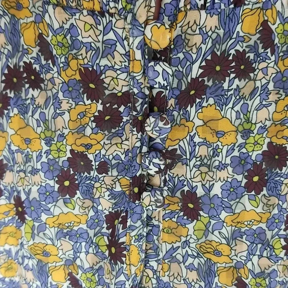 {AVANTLOOK} Printed High Collar Dress In Purple Multi - Picture 12 of 17